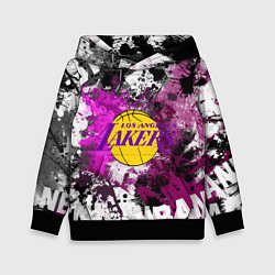 Толстовка-худи детская Лос-Анджелес Лейкерс, Los Angeles Lakers, цвет: 3D-черный