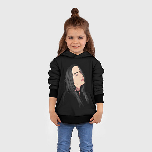 Детская толстовка Billie Eilish: Black Style / 3D-Черный – фото 4