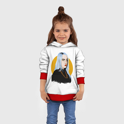 Детская толстовка Billie Eilish / 3D-Красный – фото 4