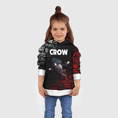 Детская толстовка BRAWL STARS CROW / 3D-Белый – фото 4