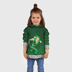 Толстовка-худи детская Green Arrow, цвет: 3D-меланж — фото 2
