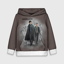 Толстовка-худи детская Sherlock, цвет: 3D-белый