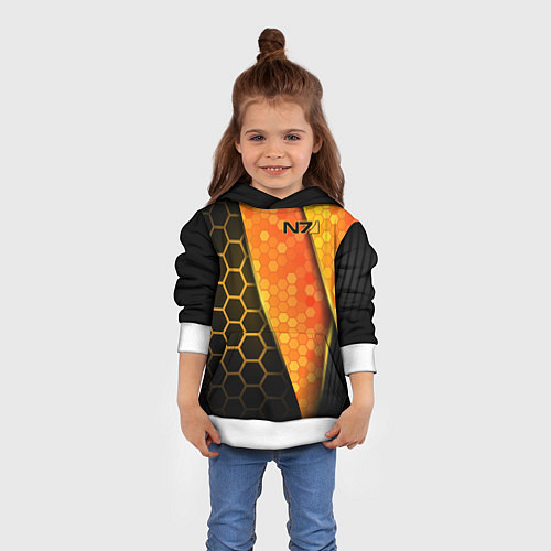Детская толстовка Mass Effect N7 / 3D-Белый – фото 4