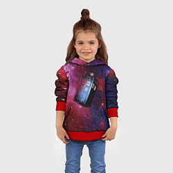 Толстовка-худи детская Doctor Who, цвет: 3D-красный — фото 2