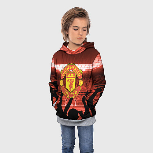Детская толстовка Manchester United / 3D-Меланж – фото 3