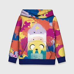 Толстовка-худи детская Adventure Time, цвет: 3D-синий