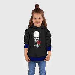 Толстовка-худи детская Роза, цвет: 3D-синий — фото 2