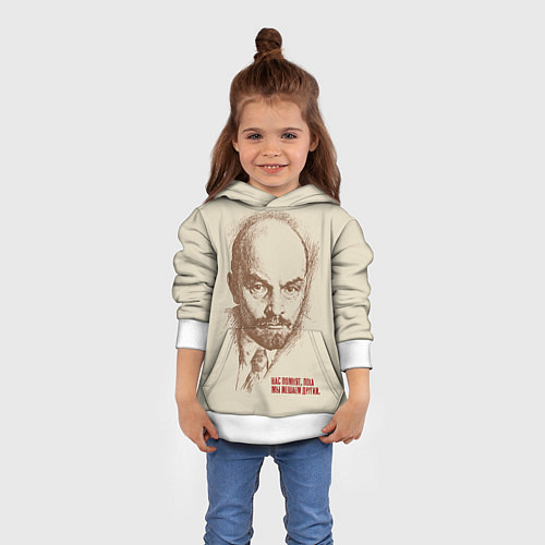 Детская толстовка Ленин / 3D-Белый – фото 4