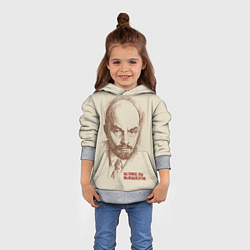 Толстовка-худи детская Ленин, цвет: 3D-меланж — фото 2