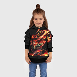 Толстовка-худи детская Demon Slayer, цвет: 3D-черный — фото 2