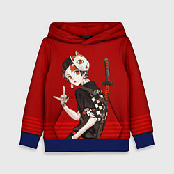 Толстовка-худи детская Demon Slayer, цвет: 3D-синий