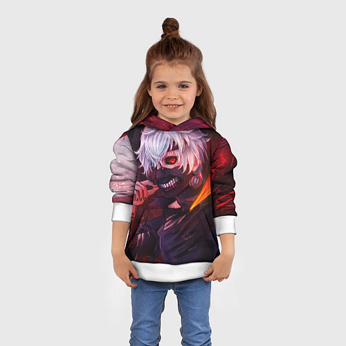 Детская толстовка Токийский Гуль / 3D-Белый – фото 4