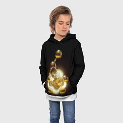 Толстовка-худи детская Месси шестикратный, цвет: 3D-белый — фото 2