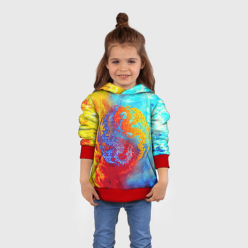Детская толстовка Битва огней x Драконы / 3D-Красный – фото 4