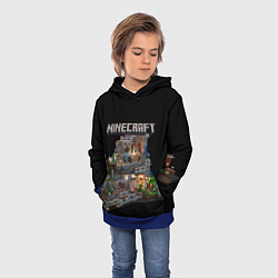 Толстовка-худи детская MINECRAFT, цвет: 3D-синий — фото 2