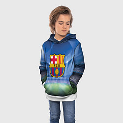 Толстовка-худи детская FC Barcelona, цвет: 3D-белый — фото 2