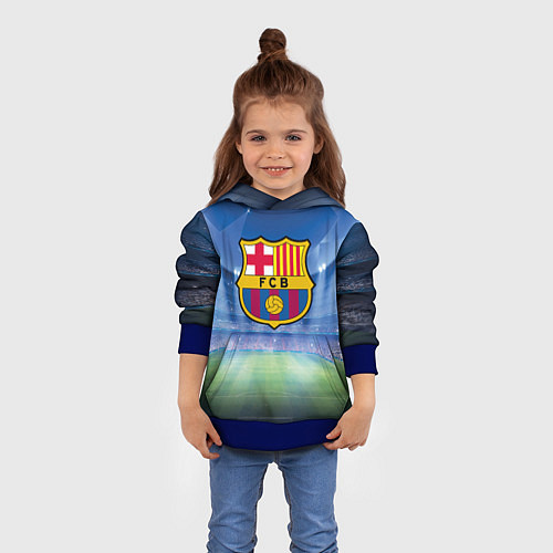 Детская толстовка FC Barcelona / 3D-Синий – фото 4
