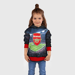 Толстовка-худи детская FC Arsenal, цвет: 3D-красный — фото 2