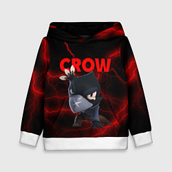 Толстовка-худи детская Brawl Stars CROW, цвет: 3D-белый