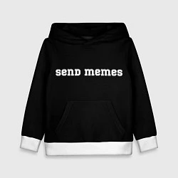 Толстовка-худи детская Send Memes, цвет: 3D-белый