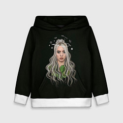 Толстовка-худи детская Billie Eilish Black Art, цвет: 3D-белый