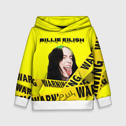 Толстовка-худи детская Billie Eilish автограф, цвет: 3D-белый