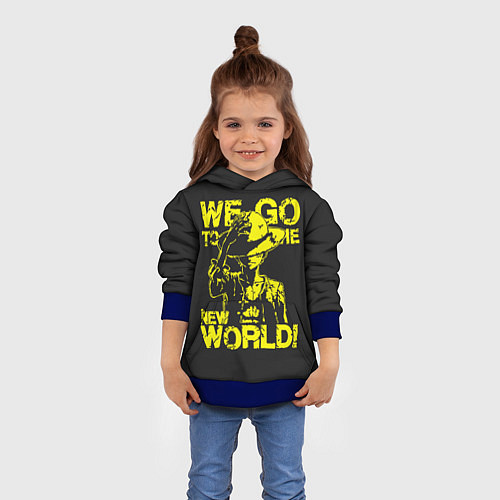 Детская толстовка One Piece We Go World / 3D-Синий – фото 4