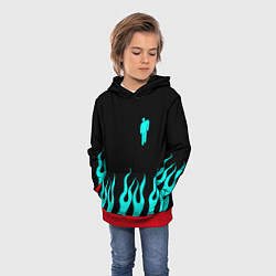 Толстовка-худи детская Billie Eilish, цвет: 3D-красный — фото 2