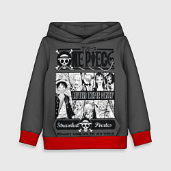 Толстовка-худи детская One Piece, цвет: 3D-красный