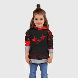 Толстовка-худи детская АлисА, цвет: 3D-меланж — фото 2