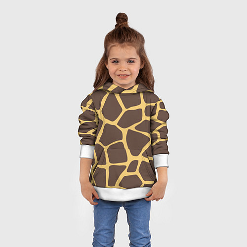 Детская толстовка Окрас жирафа / 3D-Белый – фото 4