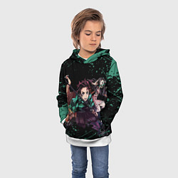 Толстовка-худи детская KIMETSU NO YAIBA, цвет: 3D-белый — фото 2