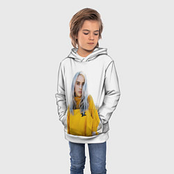 Толстовка-худи детская BILLIE EILISH, цвет: 3D-белый — фото 2