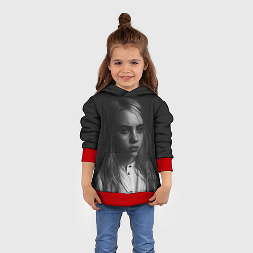 Детская толстовка BILLIE EILISH / 3D-Красный – фото 4