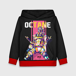 Толстовка-худи детская Apex Legends Octane, цвет: 3D-красный