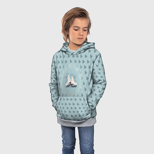 Детская толстовка Фигруное катание / 3D-Меланж – фото 3