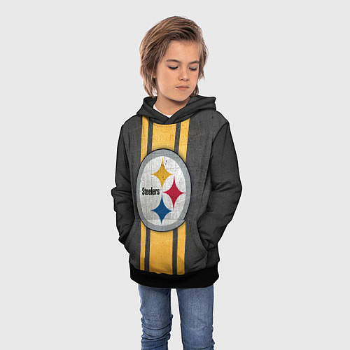 Детская толстовка Pittsburgh Steelers / 3D-Черный – фото 3