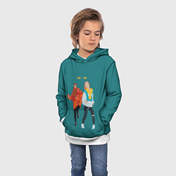 Толстовка-худи детская Кис-кис, цвет: 3D-белый — фото 2