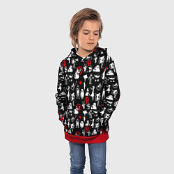 Толстовка-худи детская Banksy, цвет: 3D-красный — фото 2