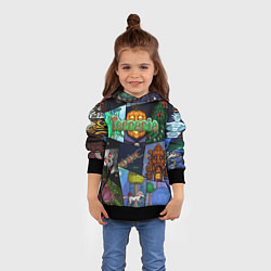 Толстовка-худи детская Terraria, цвет: 3D-черный — фото 2