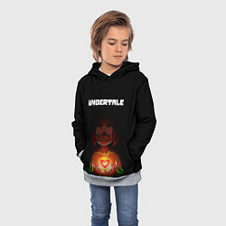 Толстовка-худи детская UNDERTALE CHARA, цвет: 3D-меланж — фото 2