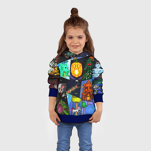 Детская толстовка Terraria allpic / 3D-Синий – фото 4