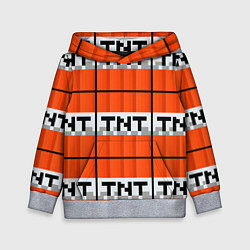 Толстовка-худи детская Minecraft-Динамит, цвет: 3D-меланж