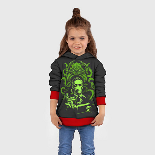 Детская толстовка Cthulhu / 3D-Красный – фото 4