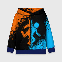 Толстовка-худи детская PORTAL, цвет: 3D-синий