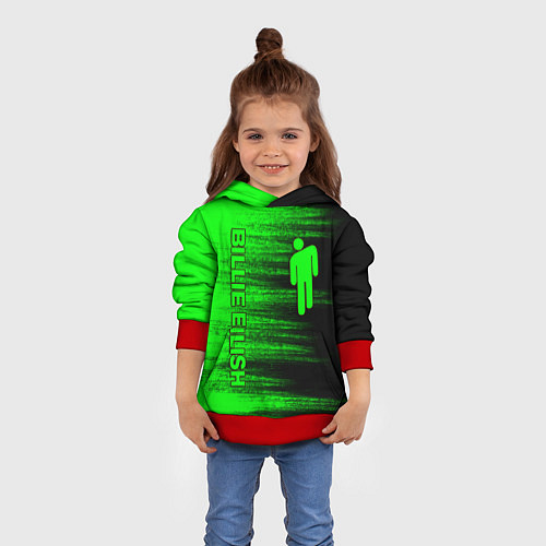 Детская толстовка BILLIE EILISH / 3D-Красный – фото 4