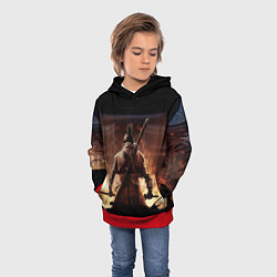 Толстовка-худи детская Sekiro shadows die twice, цвет: 3D-красный — фото 2