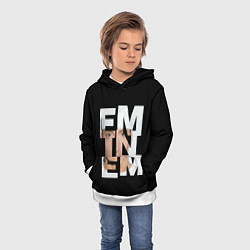Толстовка-худи детская Eminem, цвет: 3D-белый — фото 2