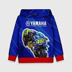 Толстовка-худи детская Valentino Rossi, цвет: 3D-красный