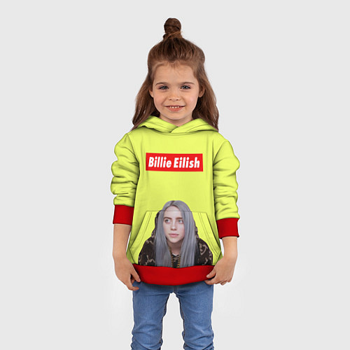 Детская толстовка BILLIE EILISH / 3D-Красный – фото 4